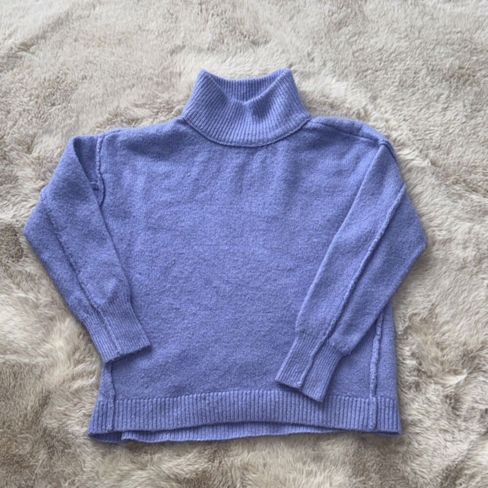 Cabana by Crown & Ivy Mock Neck Pullover Sweater Purple Women's Medium Knit